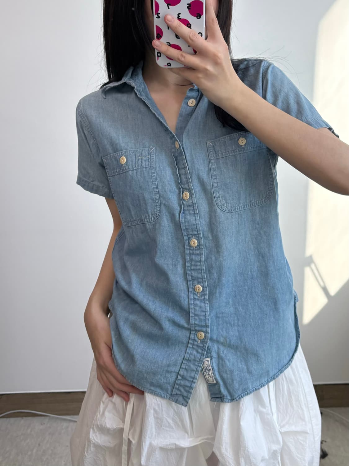 폴로 랄프로렌 데님 반팔 셔츠 상품이미지1