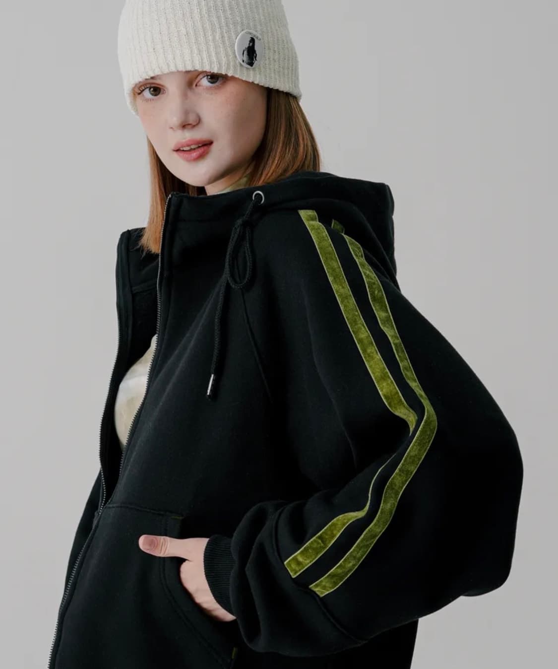 WVproject 블랙 후드집업 m 상품이미지1