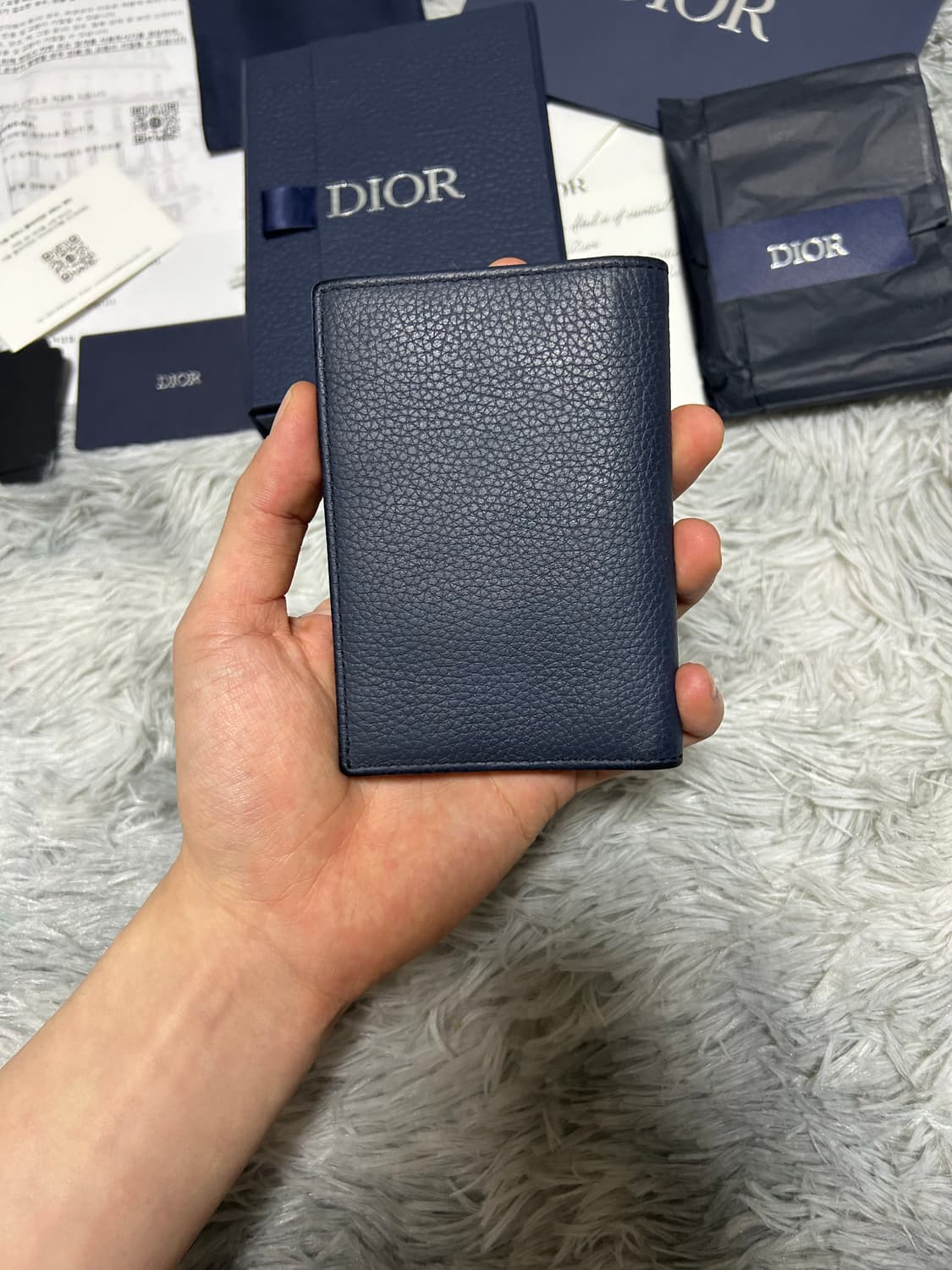 [25/6월] 디올 신형 새들 오거나이저 카드지갑 자카드블루 상품이미지3