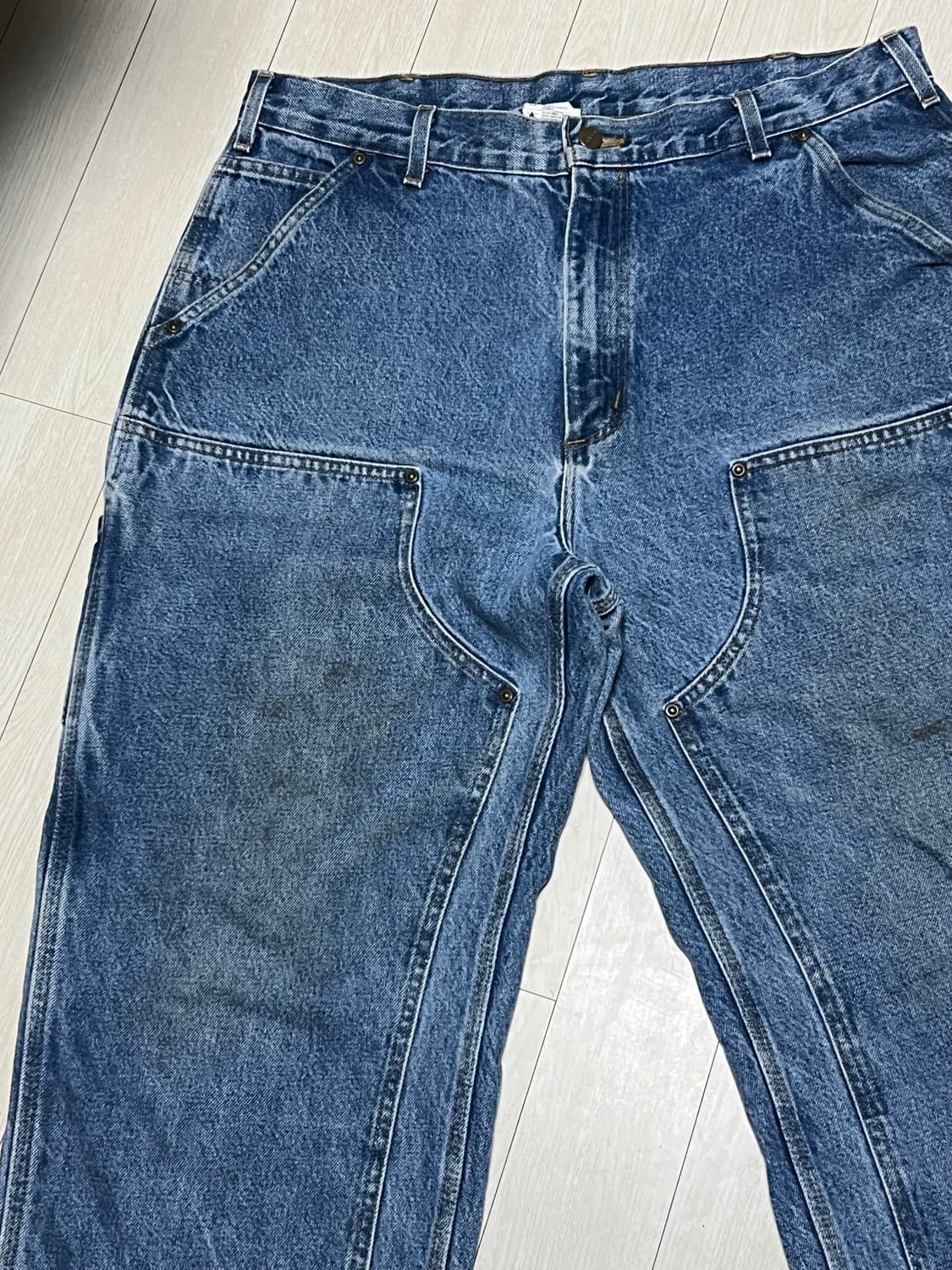 00s 빈티지 칼하트 더블니 데님 워크팬츠 B73DST 36사이즈 상품이미지2