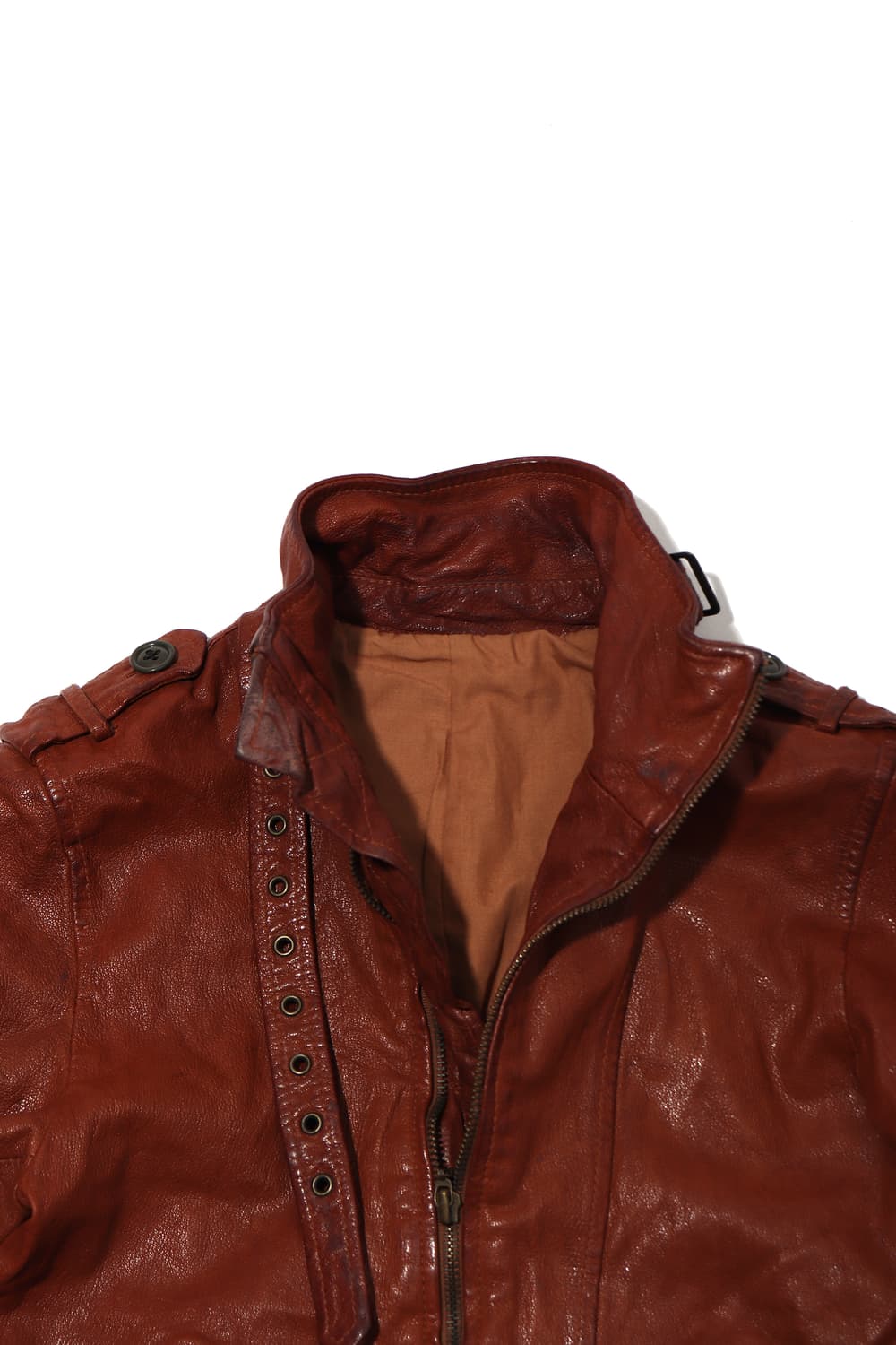 VINTAGE LEATHER 이태리 베지터블 램스킨 싱글 라이더 재킷 상품이미지4