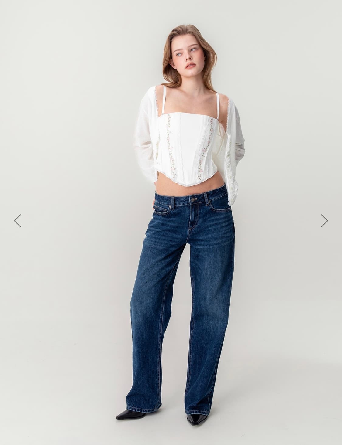 바로배송 / 새상품 - 글로니 LACE ROSE CORSET TOP 상품이미지5