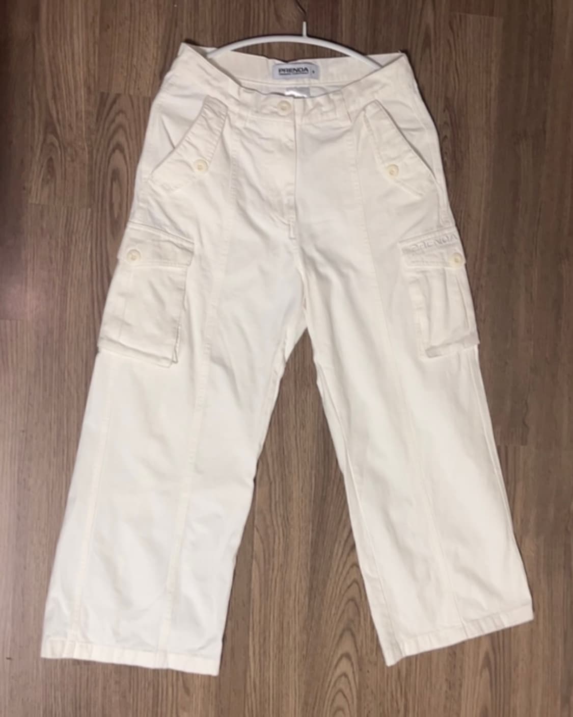 프렌다 화이트 와이드 팬츠 상품이미지1