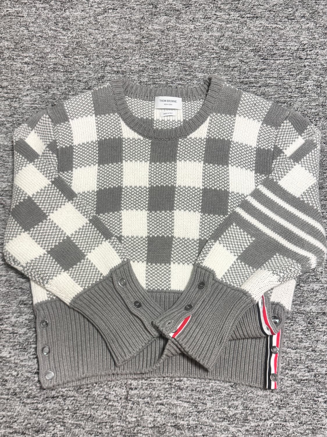 톰브라운 4-BAR 깅엄체크니트 4사이즈 상품이미지1