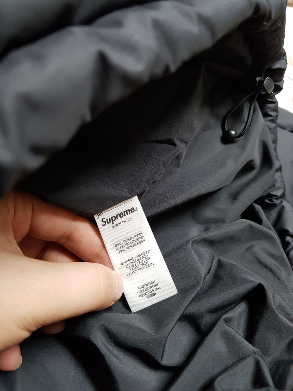슈프림 와프 후드 퍼피 패딩 자켓 블랙 21FW 상품이미지7