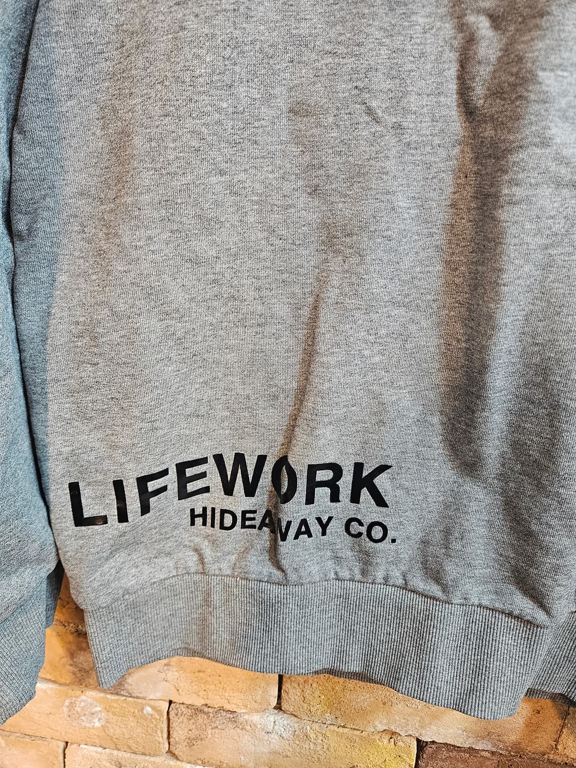 상태최상)라이프워크 불독 맨투맨 멜란지 그레이 상품이미지4