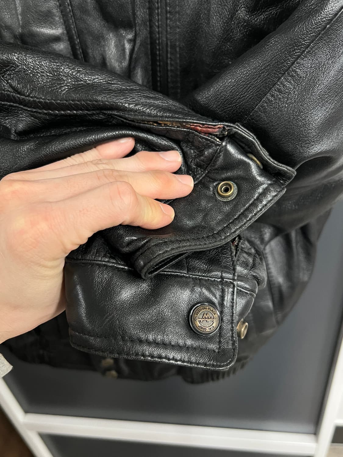 Vintage 오리지널 빈티지 양가죽 봄버 레더 자켓 상품이미지3