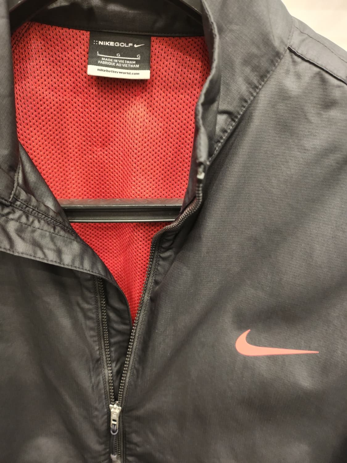 나이키골프 바람막이 블랙&레드L 상품이미지3