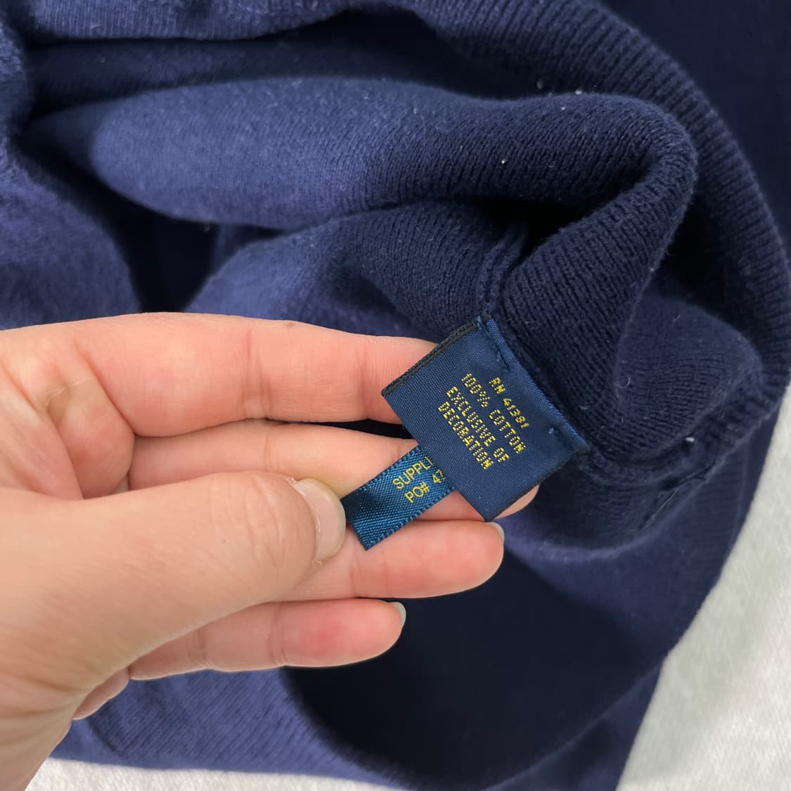 95 폴로랄프로렌 코튼 네이비 니트 상품이미지5