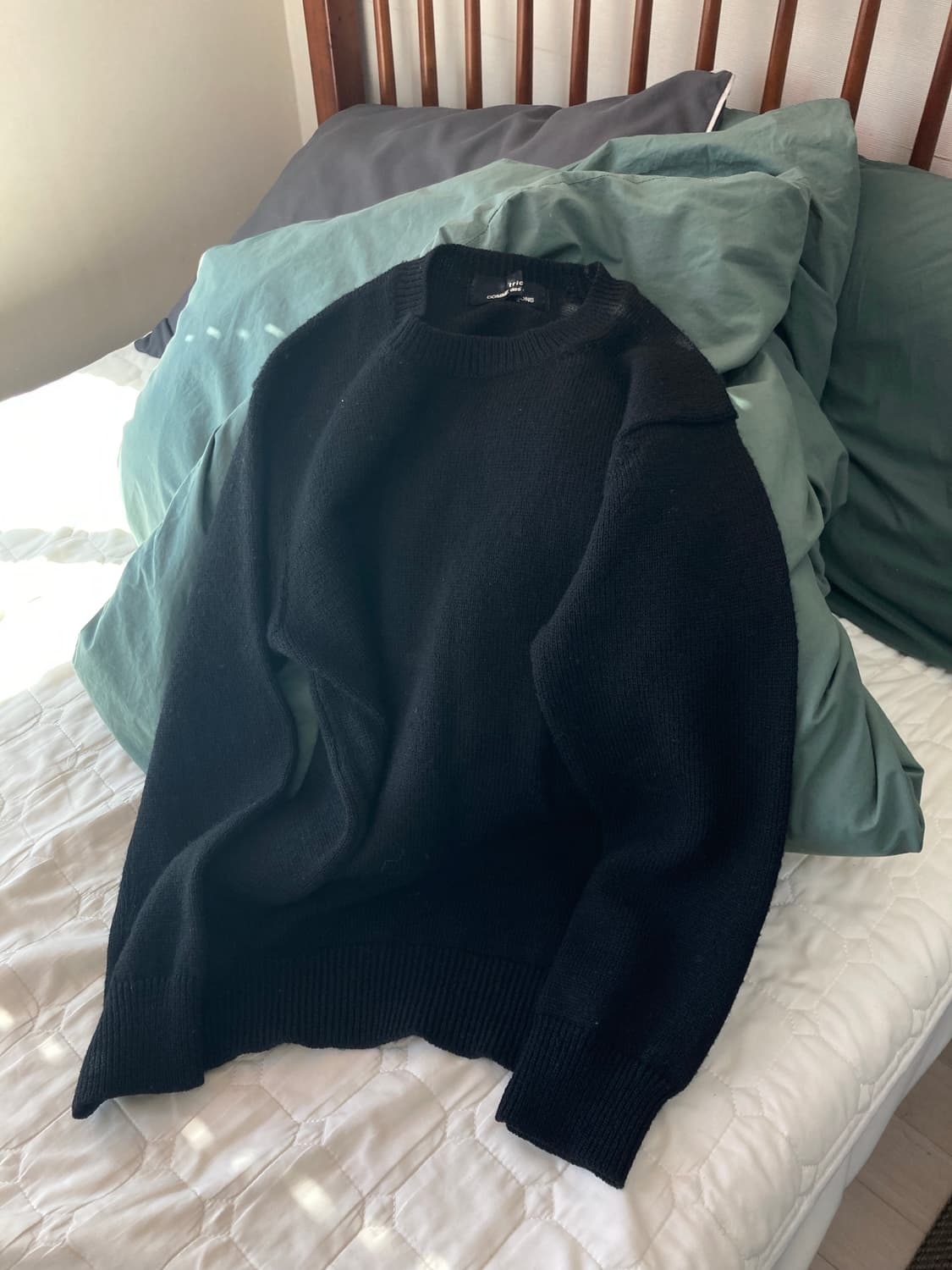 91aw 꼼데가르송 울 블랙 니트 상품이미지1