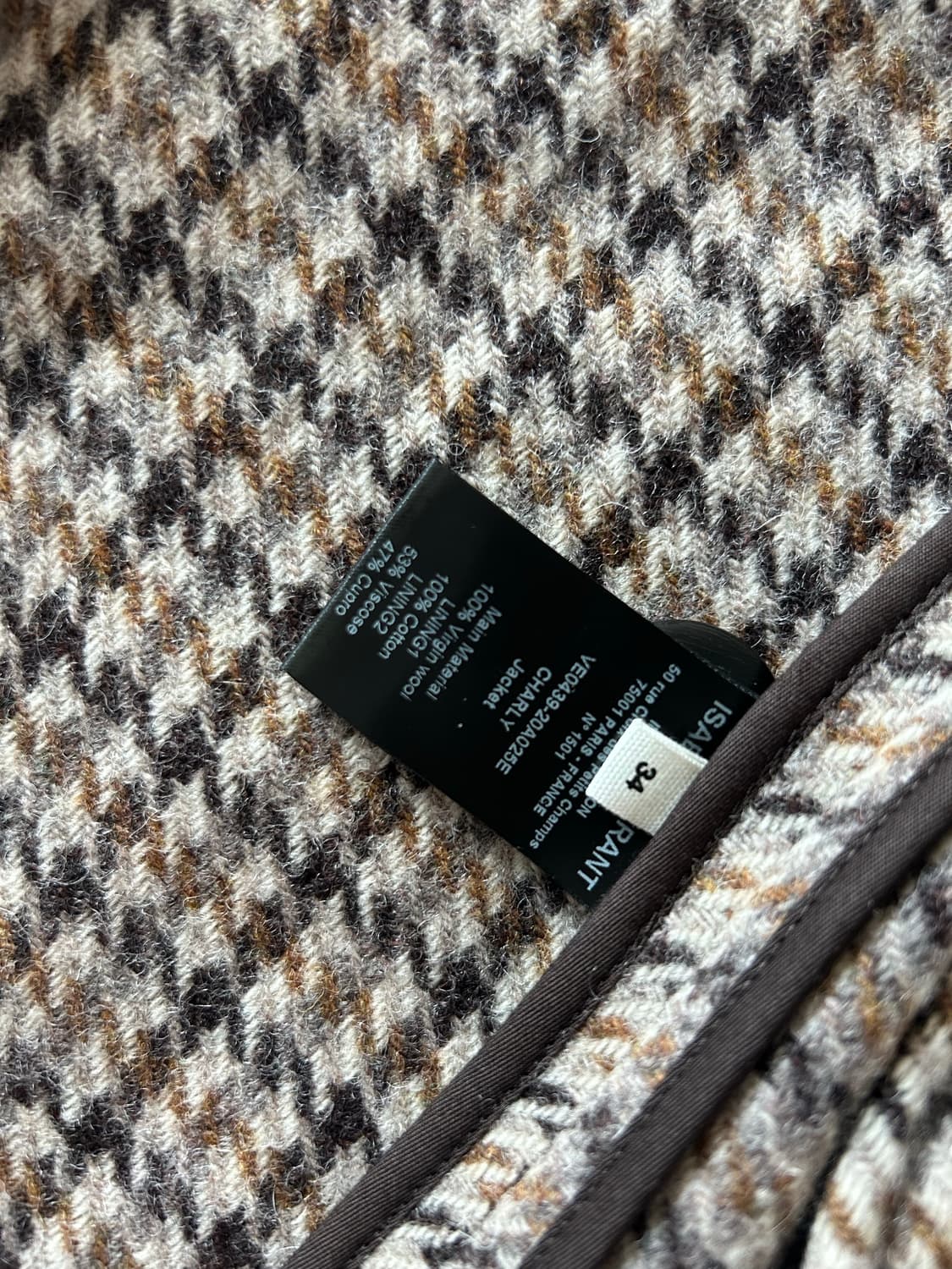 (착샷o)이자벨마랑 샤를리 체크 울 자켓 34 상품이미지3