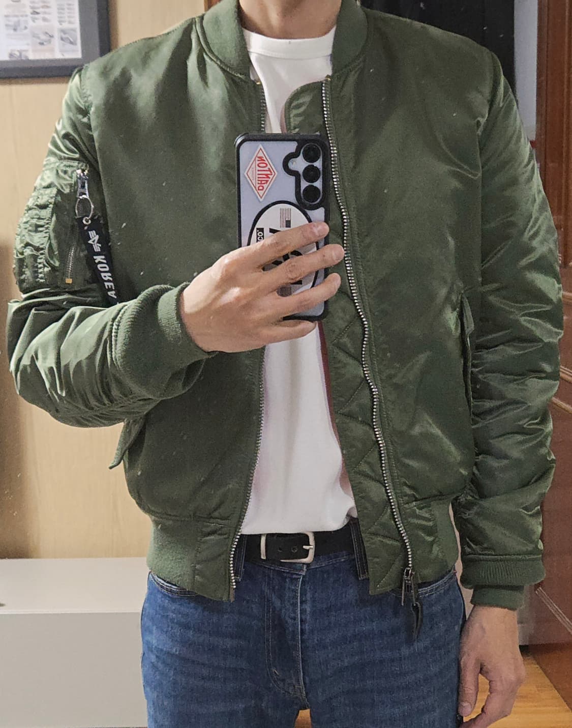 (착샷) 알파인더스트리 ma-1 세이지 상품이미지9