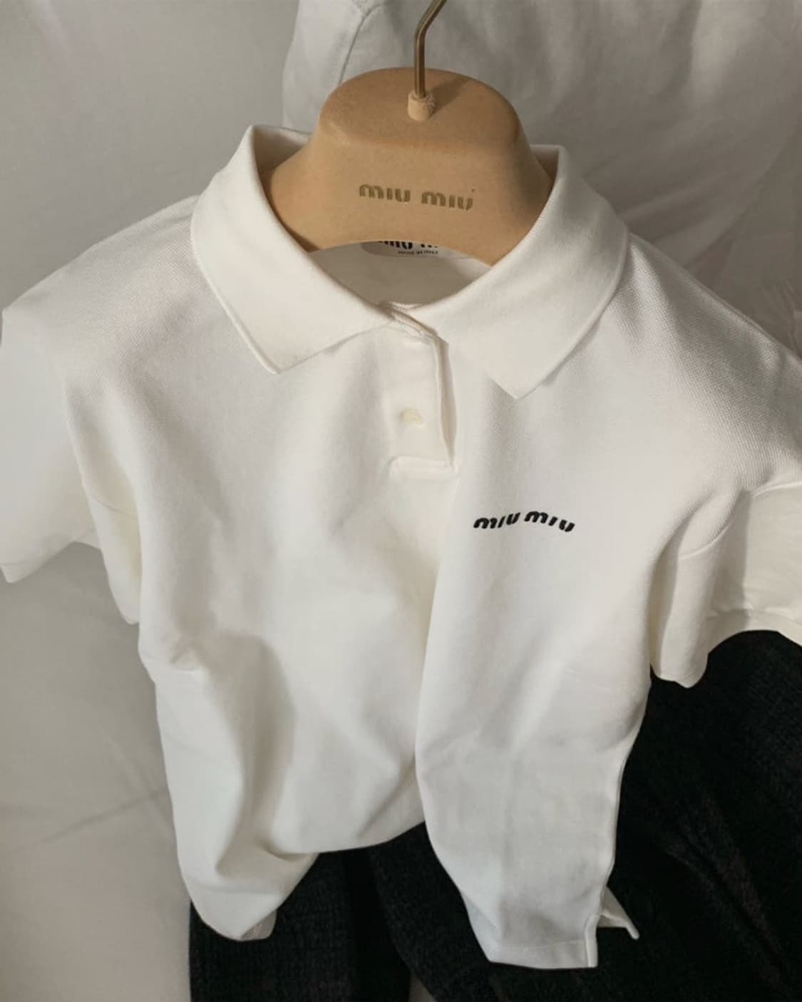 MIUMIU Cotton PK polo shirt (S) 상품이미지1