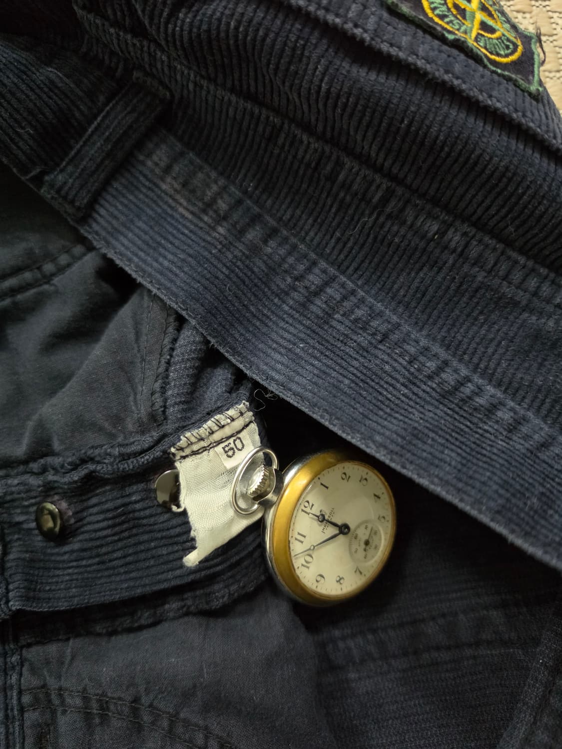 80s 스톤 아일랜드 그린 엣지 네이비 코듀로이 바지 상품이미지10