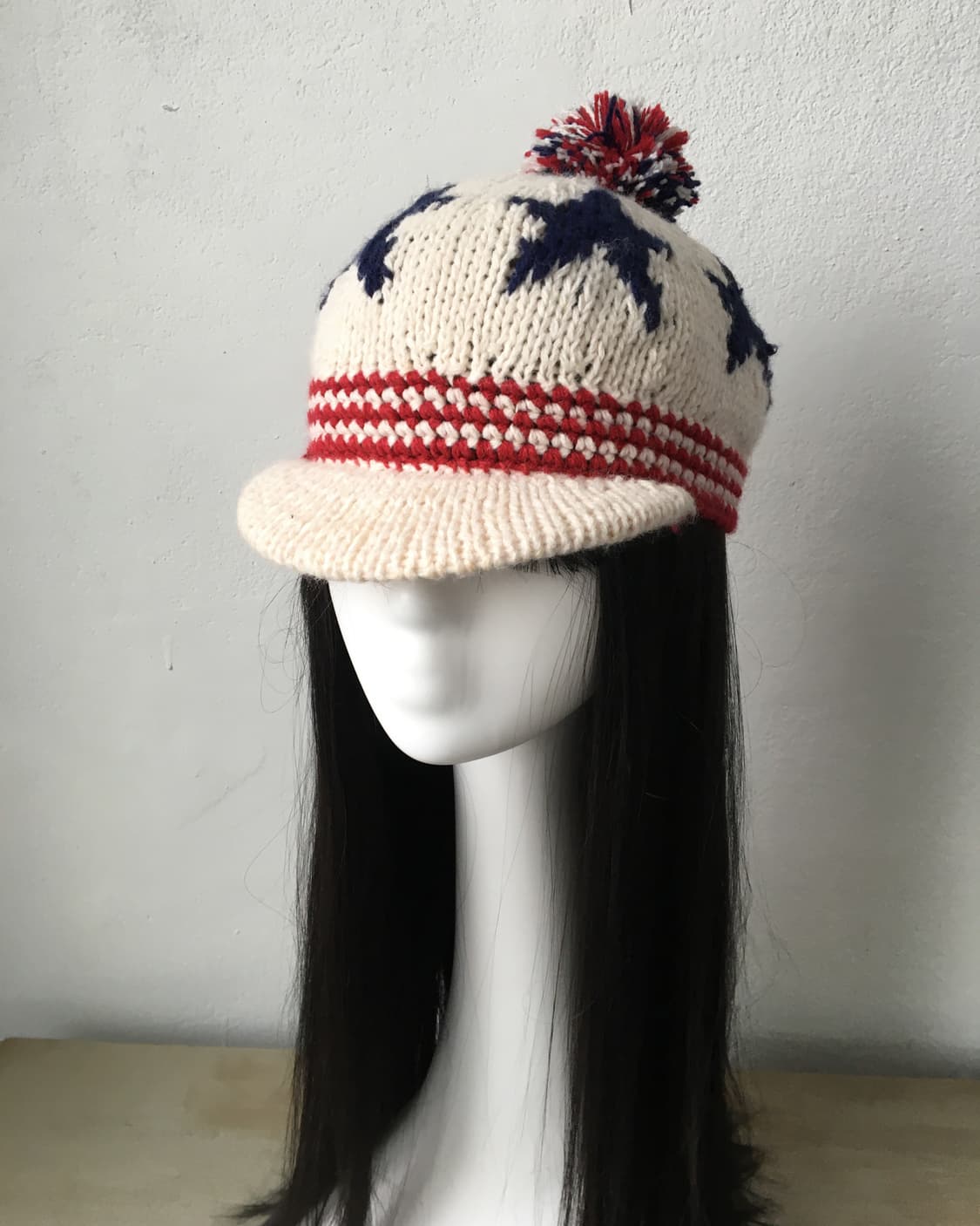 pom star pattenrn knit cap 상품이미지2