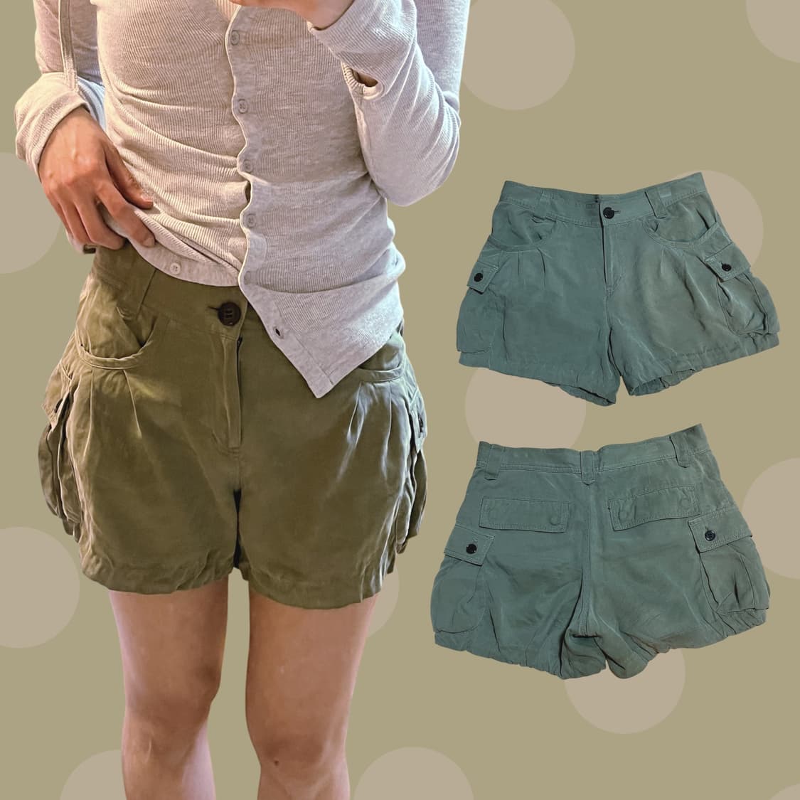 빈티지 카키 펌킨 팬츠 상품이미지1