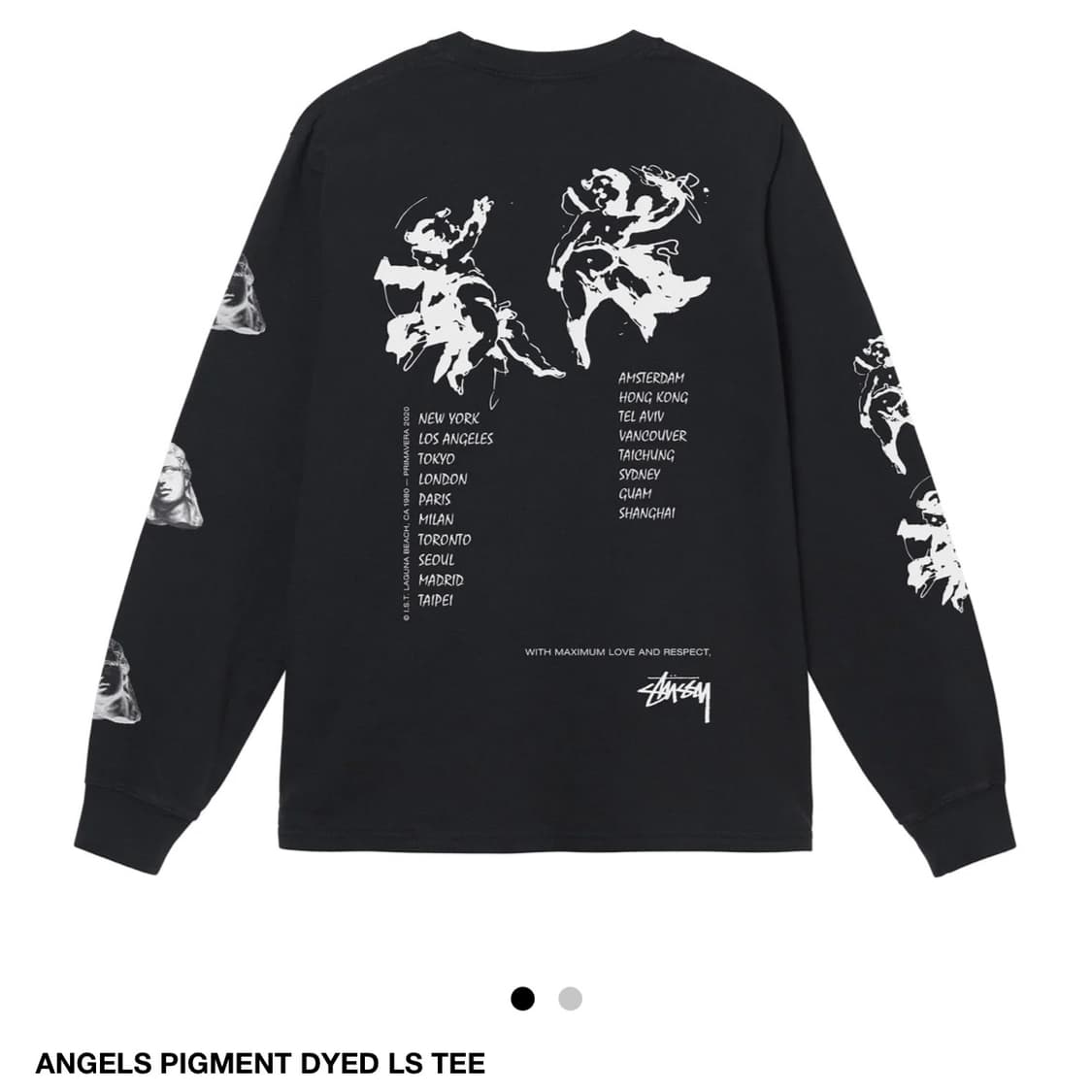 (L) 스투시 엔젤 롱슬리브 블랙 새상품  상품이미지2