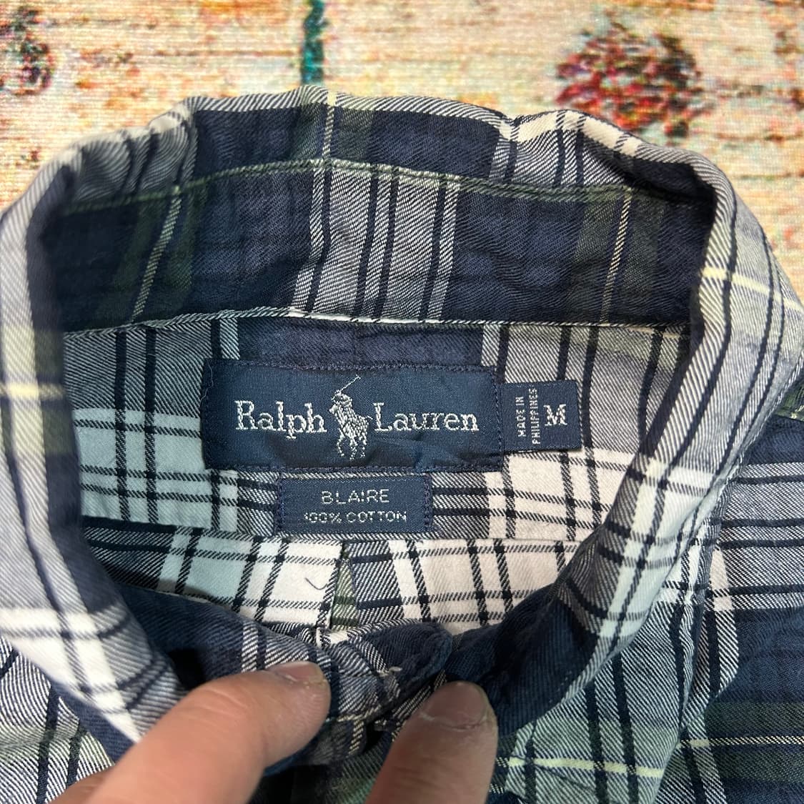 [XL] 90s 폴로 랄프로렌 블레어 핏 체크셔츠 상품이미지3