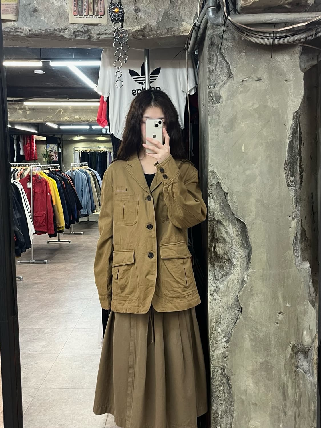 비슬로우 스탠다드 코튼 워크 자켓 카멜 L #csz2351 상품이미지2