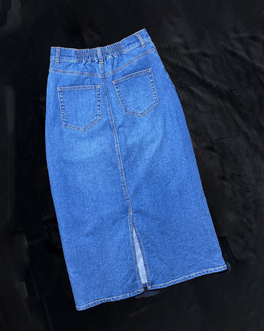 일본빈티지 진청 롱스커트 상품이미지3