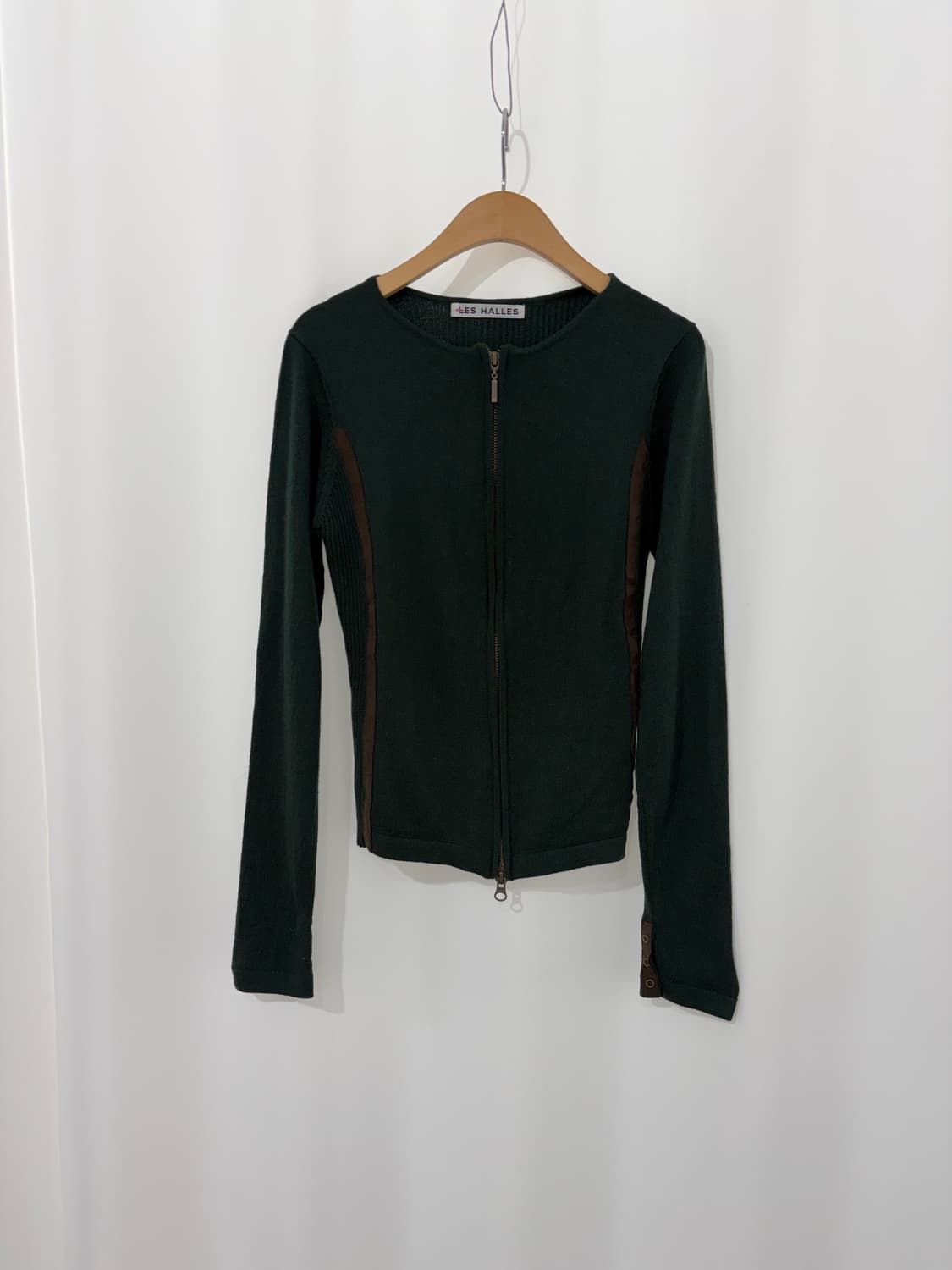 LES HALLES wool knit zip up 상품이미지1