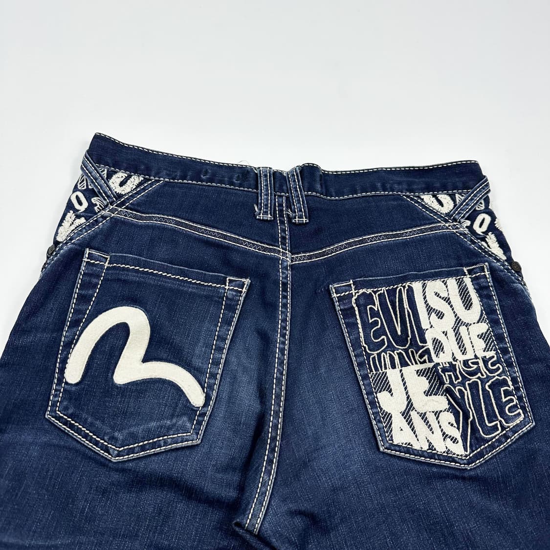 30 EVISU 에비수 슬림 스트레이트 자수 데님팬츠 상품이미지4