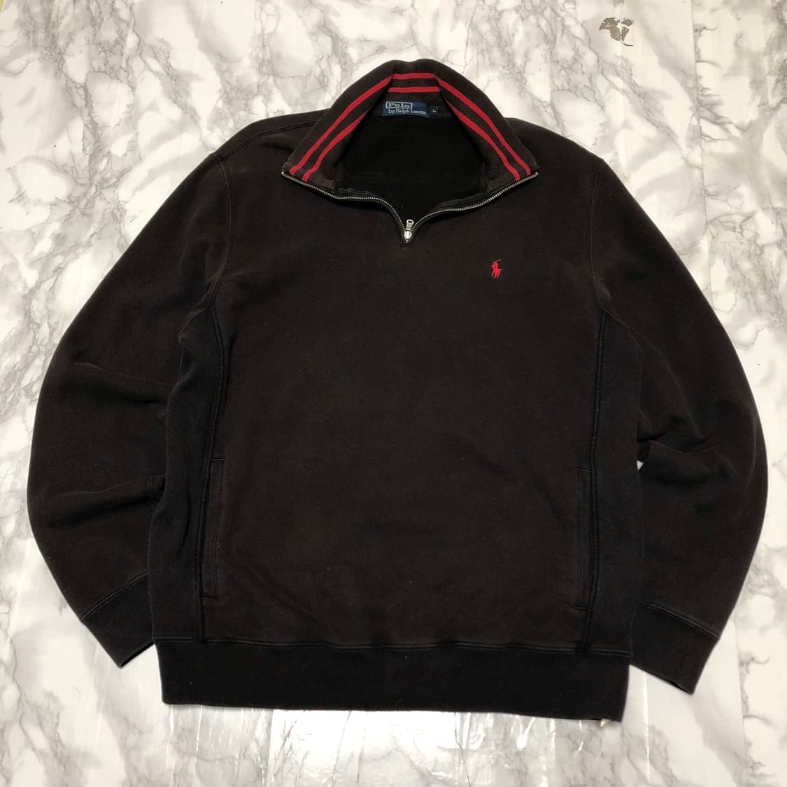 폴로 랄프로렌 반집업 맨투맨 초코브라운 티셔츠  상품이미지2