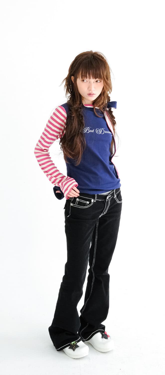 샵페어리 petit scarf stripe turtleneck 상품이미지3