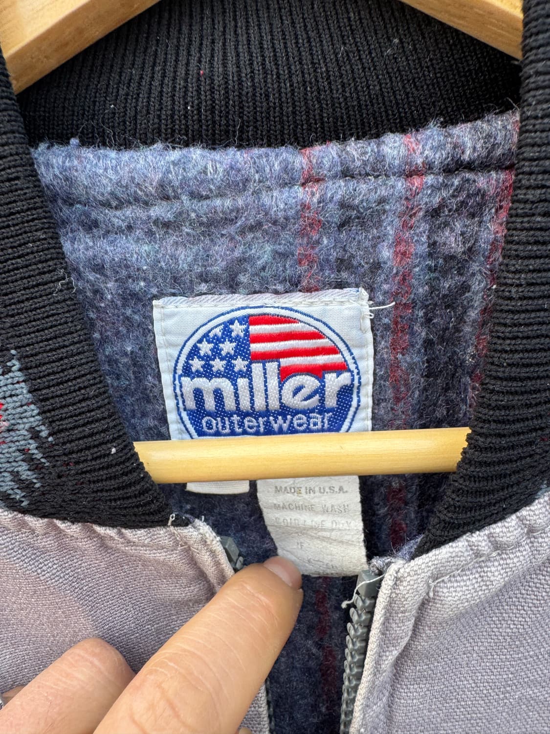 90s 밀러 usa 빈티지 아즈텍 패턴 블랭킷 안감 산타페 워크 자켓 상품이미지6