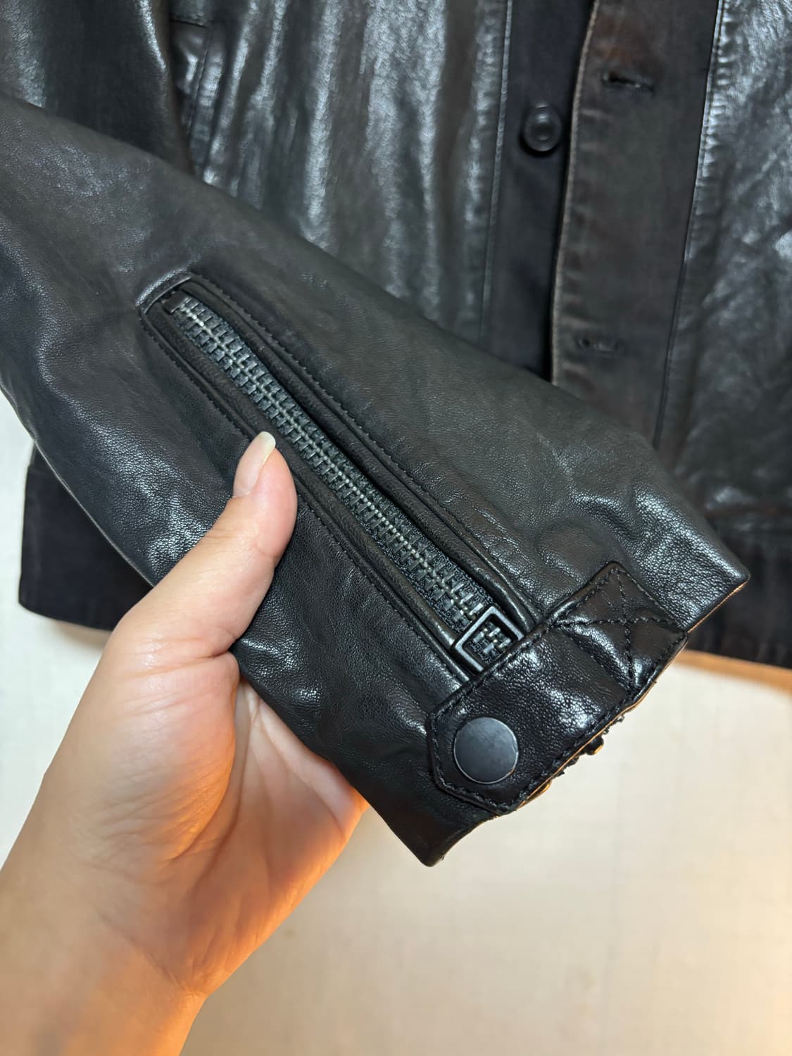올세인츠 데님 가죽자켓 상품이미지3