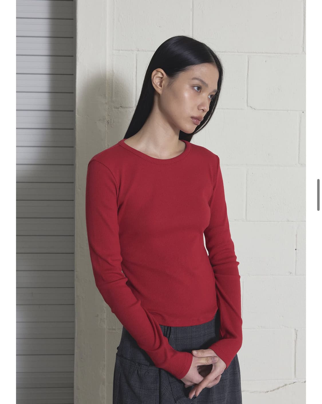 오데스 back button-up tee (red) 상품이미지1