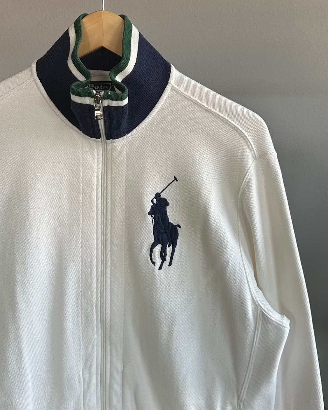 [L]폴로 랄프로렌 빅포니 화이트 코튼 집업 상품이미지3