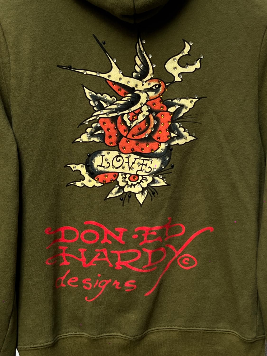 에드하디 올리브색 후드집업 상품이미지3