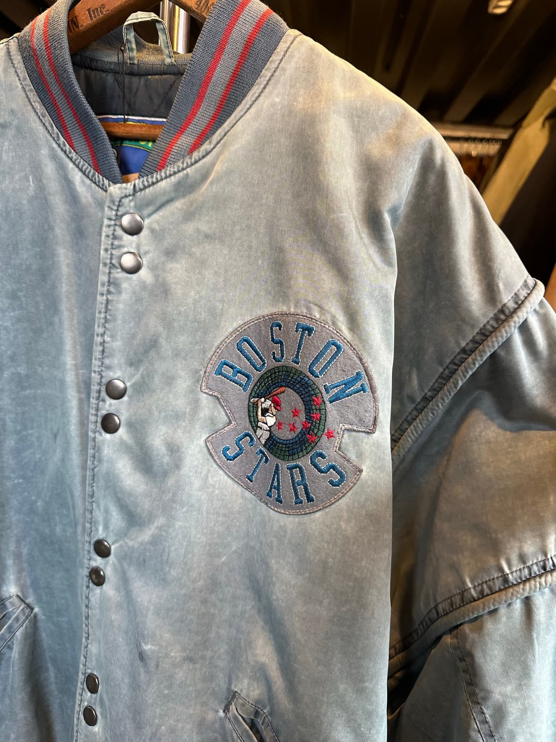 보스턴 스타 자수 나일론 바시티 붐버 자켓 상품이미지4