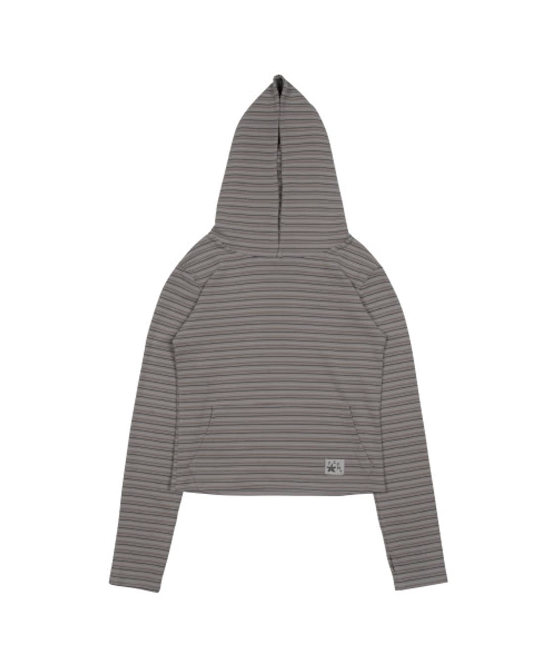 더콜디스트모먼트 TCM 스트라이프 크롭 후디 그레이 상품이미지1