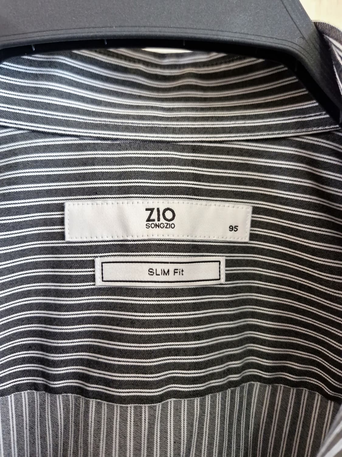 지오송지오 스트라이프 스판 셔츠 슬림핏 95 상품이미지3