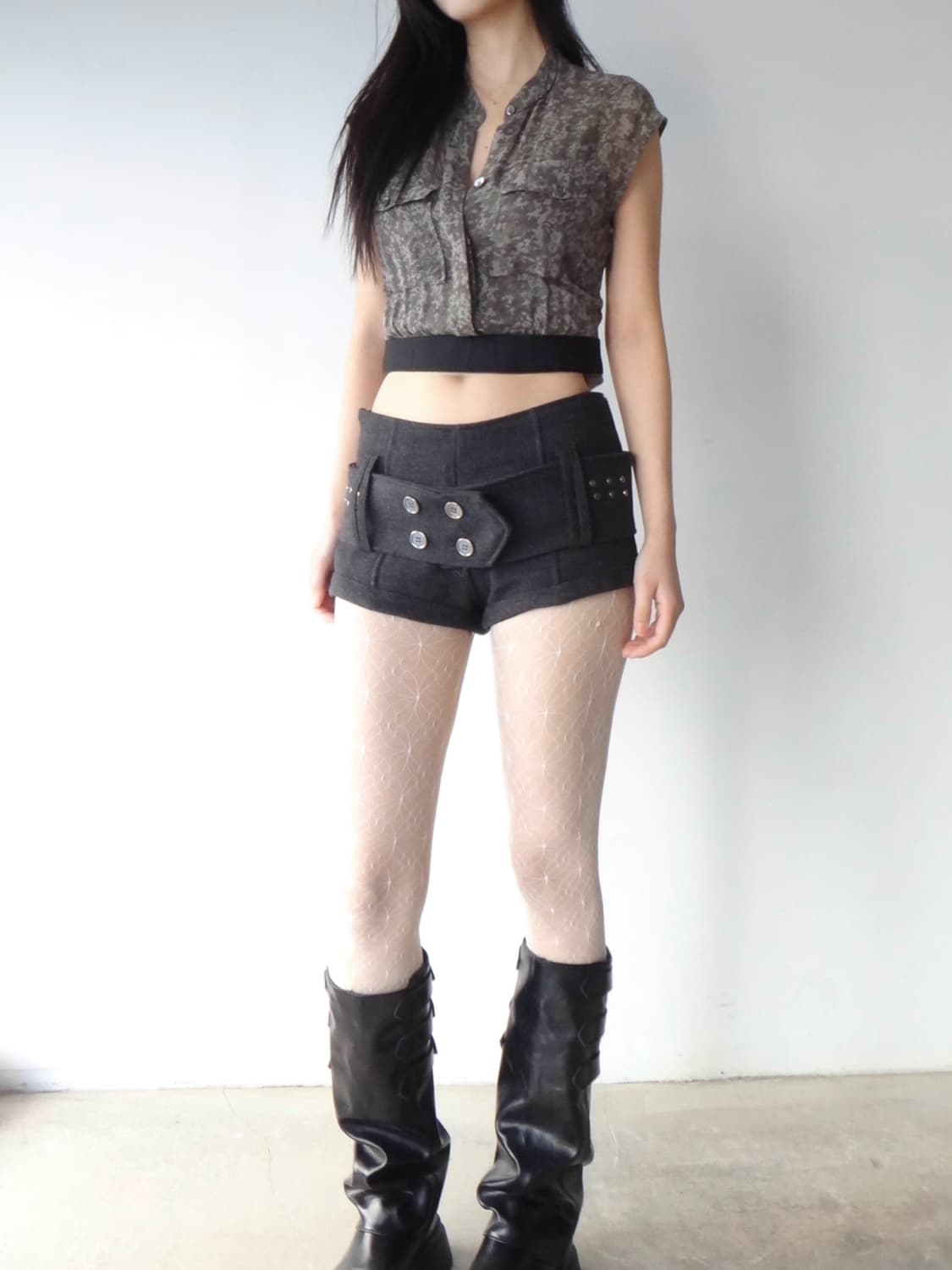 Button module warm mini pants 상품이미지5