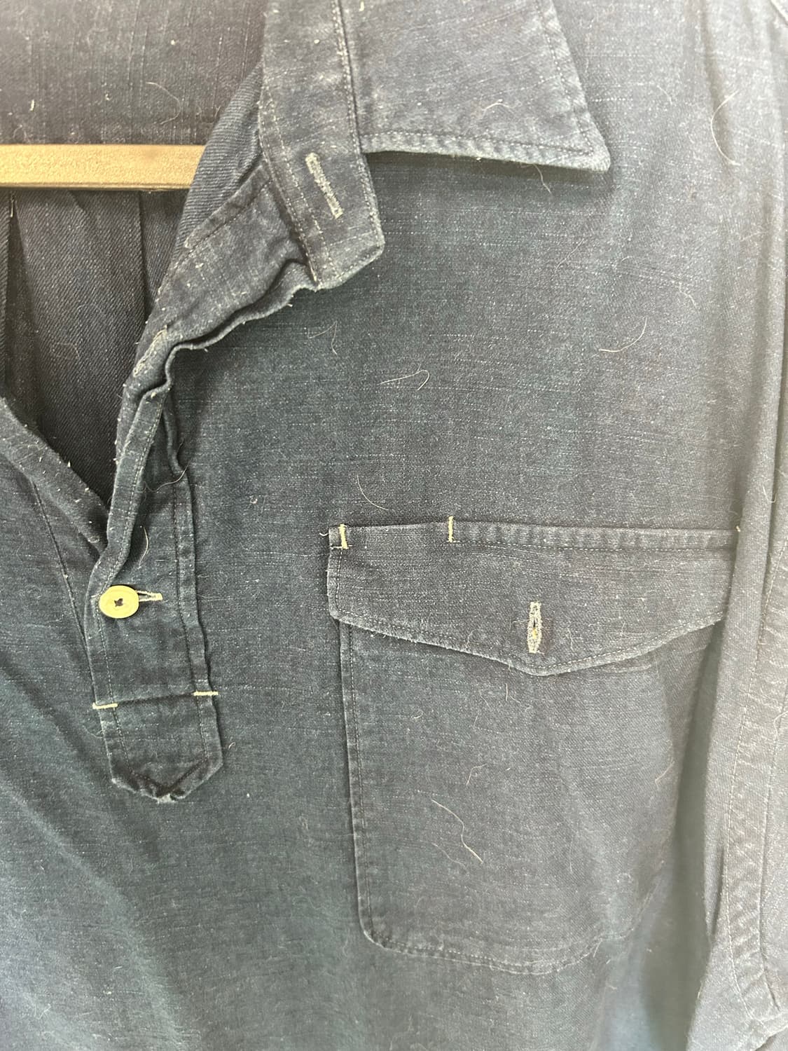 HGS 인디고 데님 풀오버 셔츠 상품이미지2