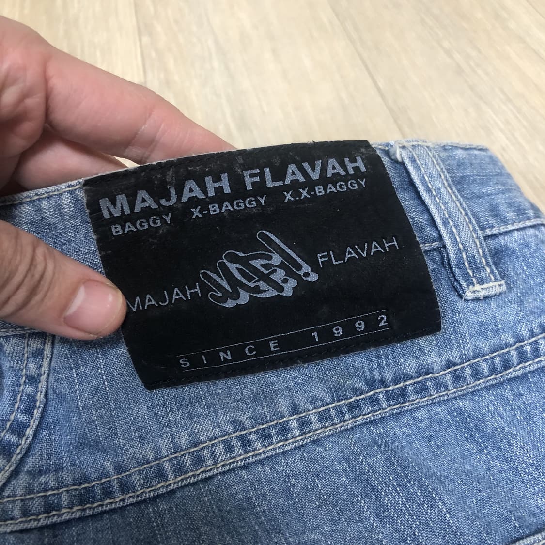 (31) 마자 플라바 MAJAH FLAVAH MF! 배기핏 데님 하프 팬 상품이미지9