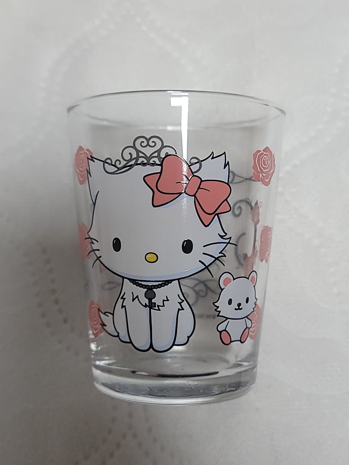 산리오 2005 챠미키티 장미 유리컵 슈가 고전키티 빈티지 챠미 상품이미지1