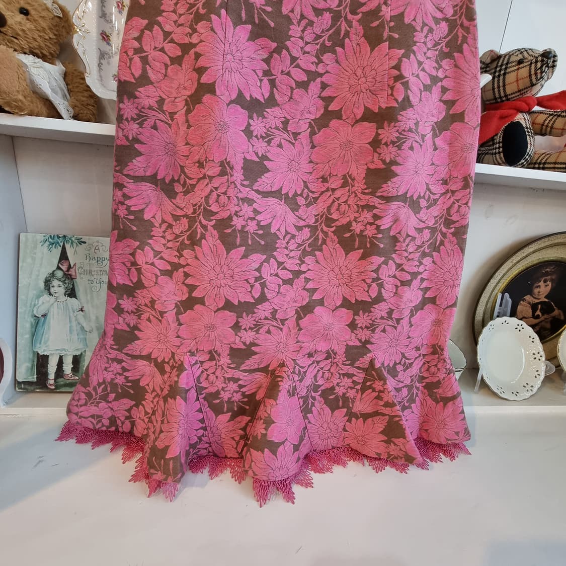 핑크 플라워 레이스 슬립원피스 상품이미지3