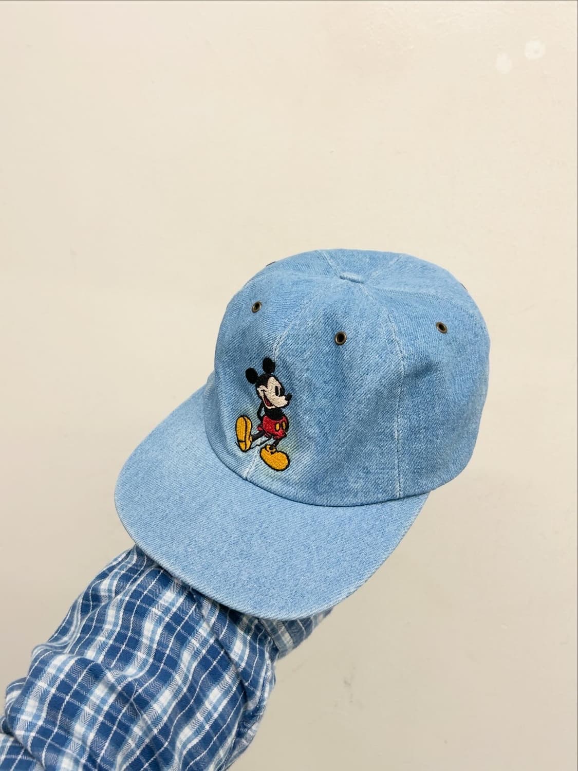 90s USA 디즈니 미키마우스 데님 캡 상품이미지2