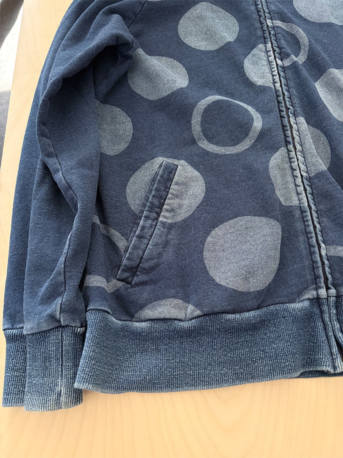 인디고 도트 스웻 집업 상품이미지5