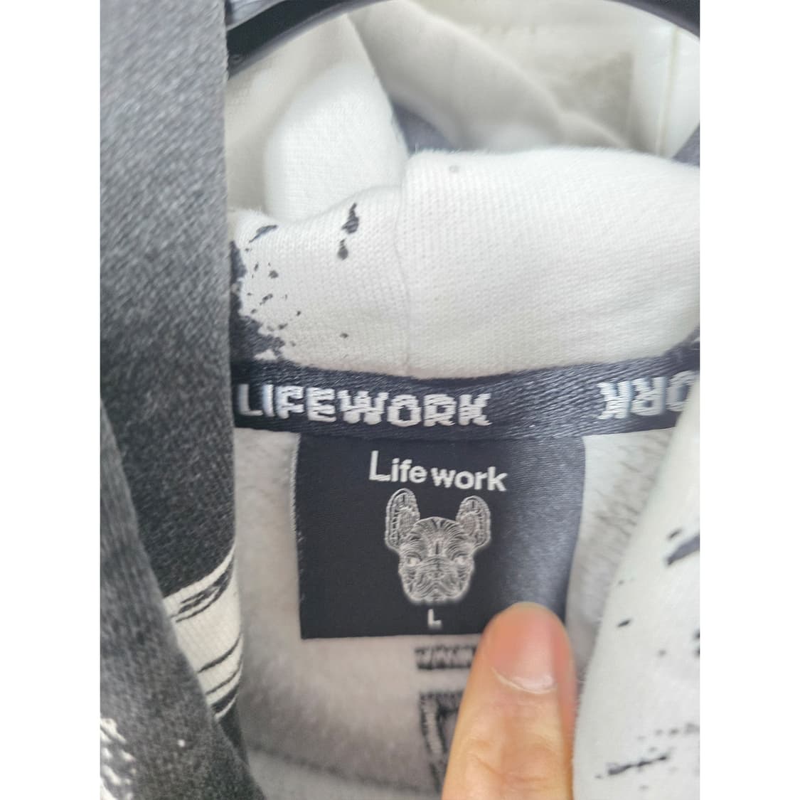 택포// 라이프워크 패턴 후드티 L 상품이미지2