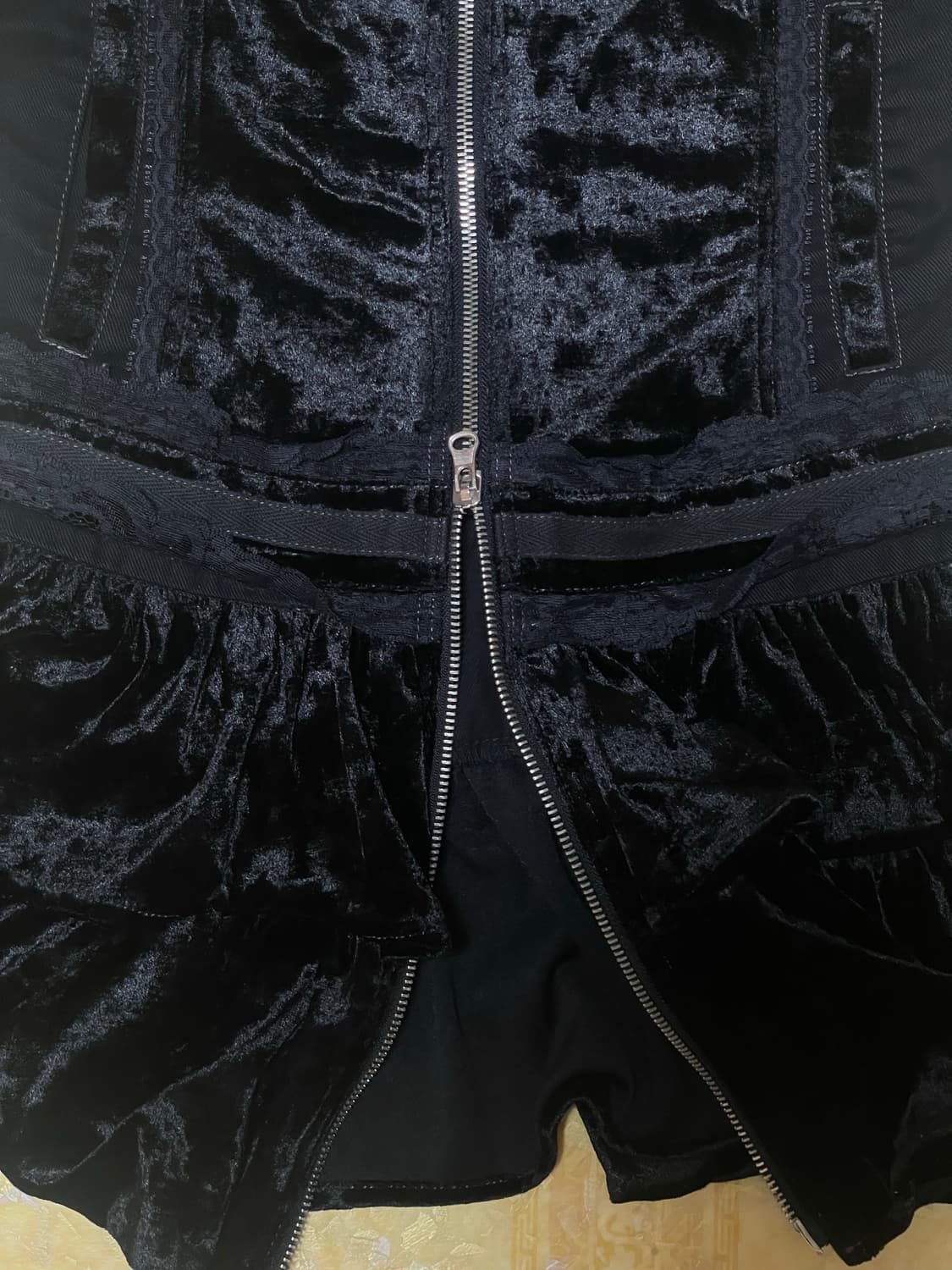 [새상품] 알곤퀸 데스노트 미사깔 벨벳 캉캉 맬빵 원피스 상품이미지5