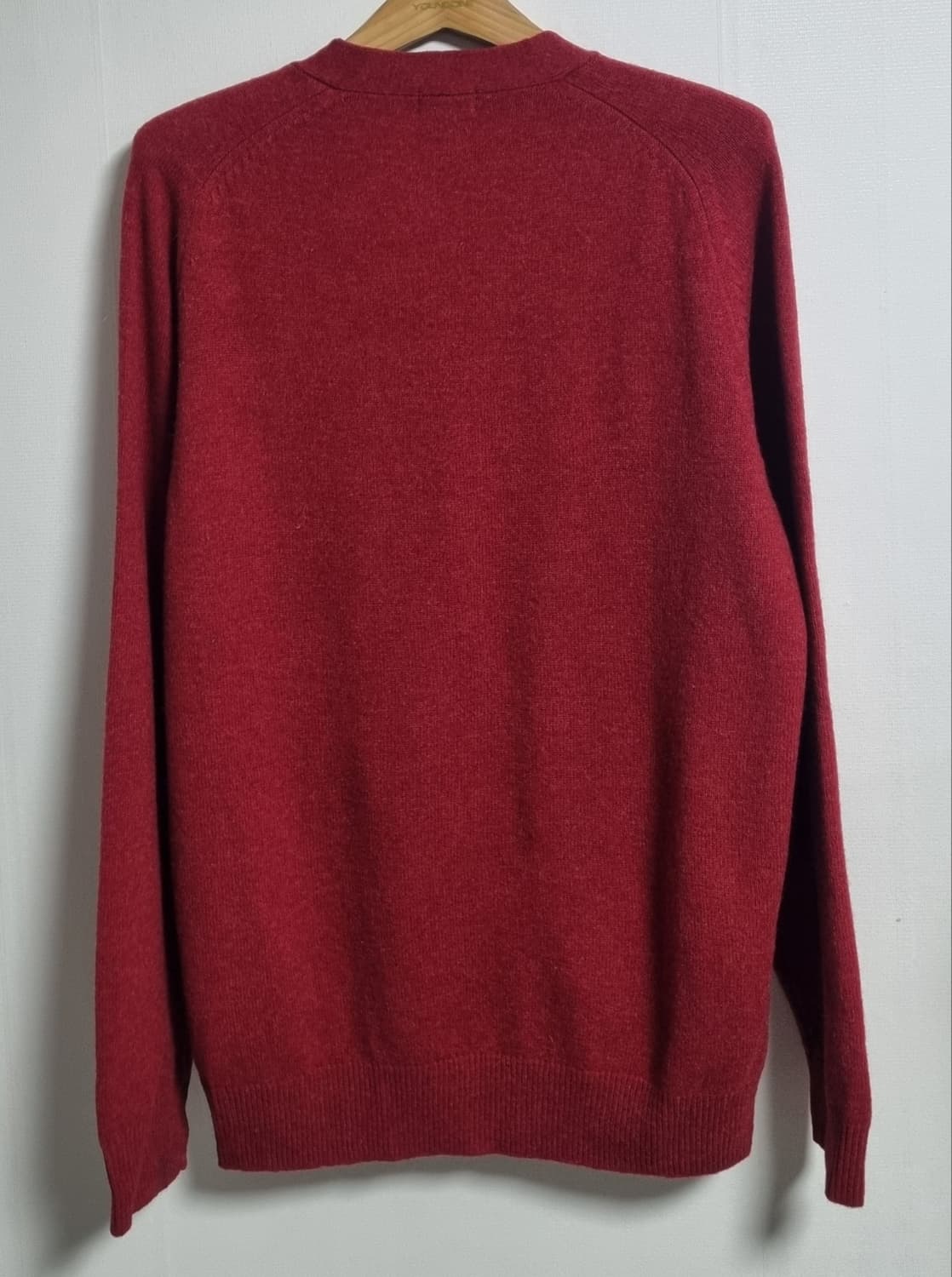 XL ) 유니클로 레드 퓨어 뉴 울100% 니트 가디건 상품이미지2