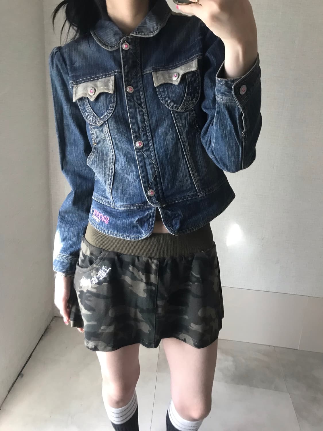 스누피 슬림핏 데님자켓 상품이미지3
