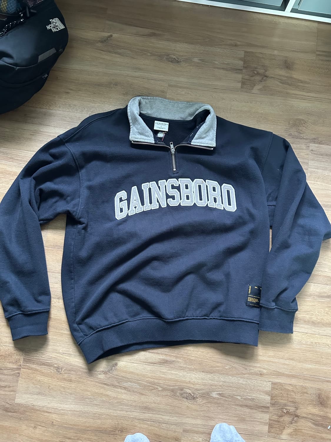 게인스보로 반집업 맨투맨 네이비 상품이미지2