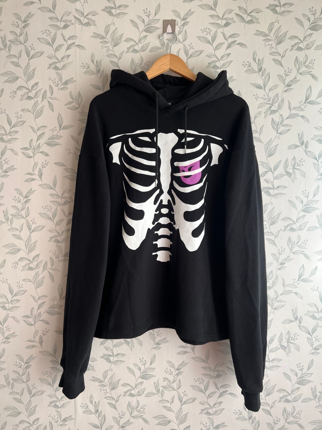 블랙 해골 프린팅 후드티 M 상품이미지1