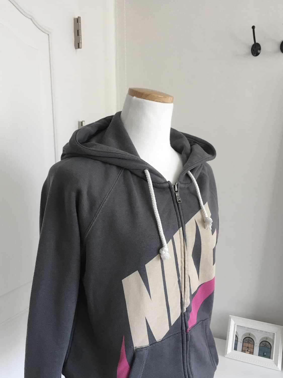 나이키 빅로고 후드집업 그레이 상품이미지3